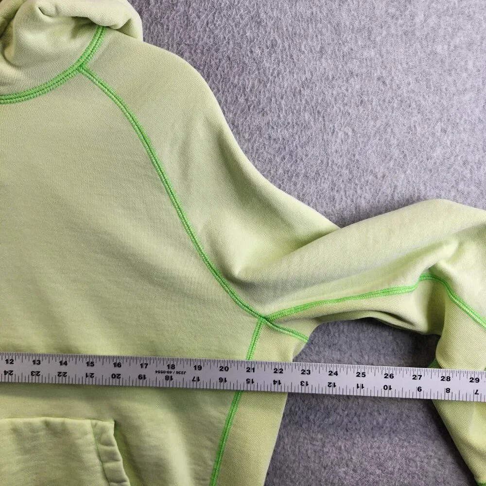 Jordan Hoodie Mens M Ghost Green Wings Neon Washed Fleece Pullover Nike
